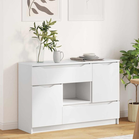 Das Sideboard zeigt 2 Tueren in Weiss