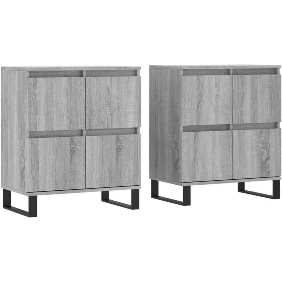 2 Exemplare von dem Sideboard im Set in Eichenbraun und Grau