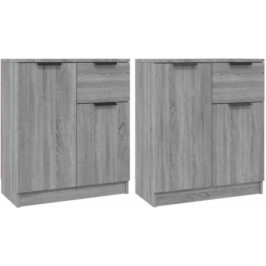 Das Sideboard misst 60 x 30 x 70 cm in Grau