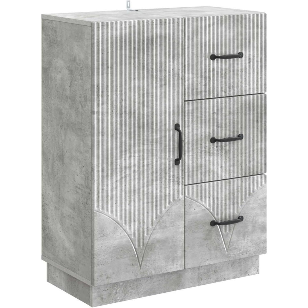 Sideboard mit den Massen 66 x 34.5 x 87 cm in Grau