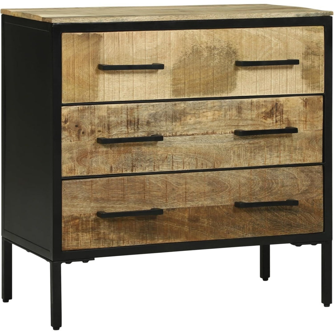 Schubladen treffen auf matte Oberflaechen an dem Sideboard