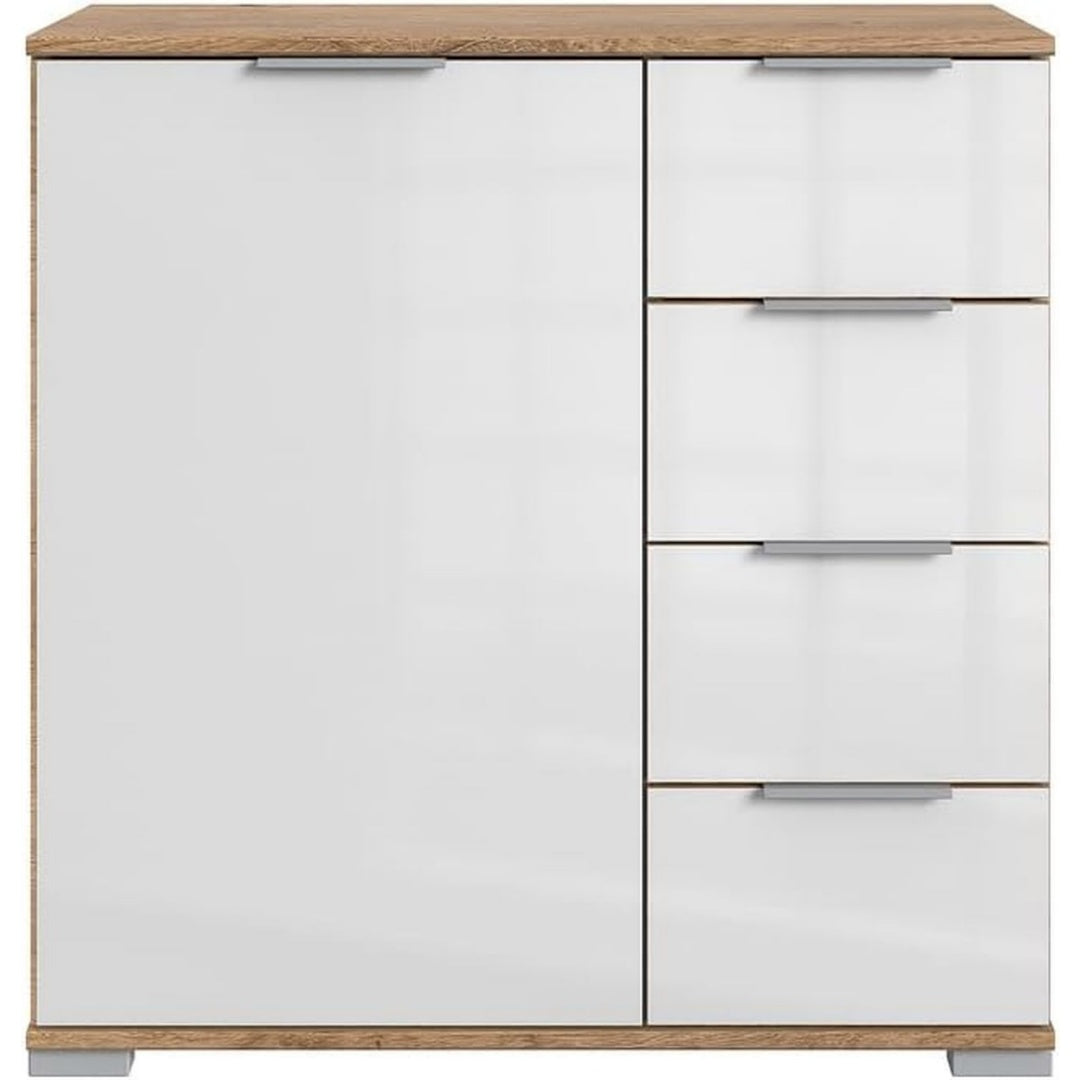 Sideboard verbindet verstellbare Ablagen und Schubladen