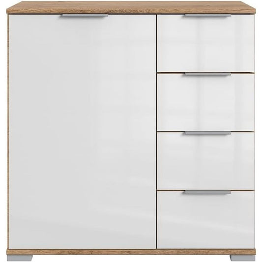 Sideboard verbindet verstellbare Ablagen und Schubladen