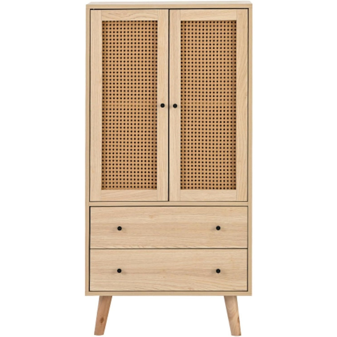 2 Schubladen praegen das Sideboard in Naturbraun
