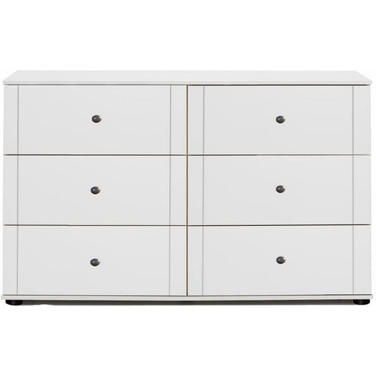 Runde Griffknoepfe und Schubladen an dem Sideboard