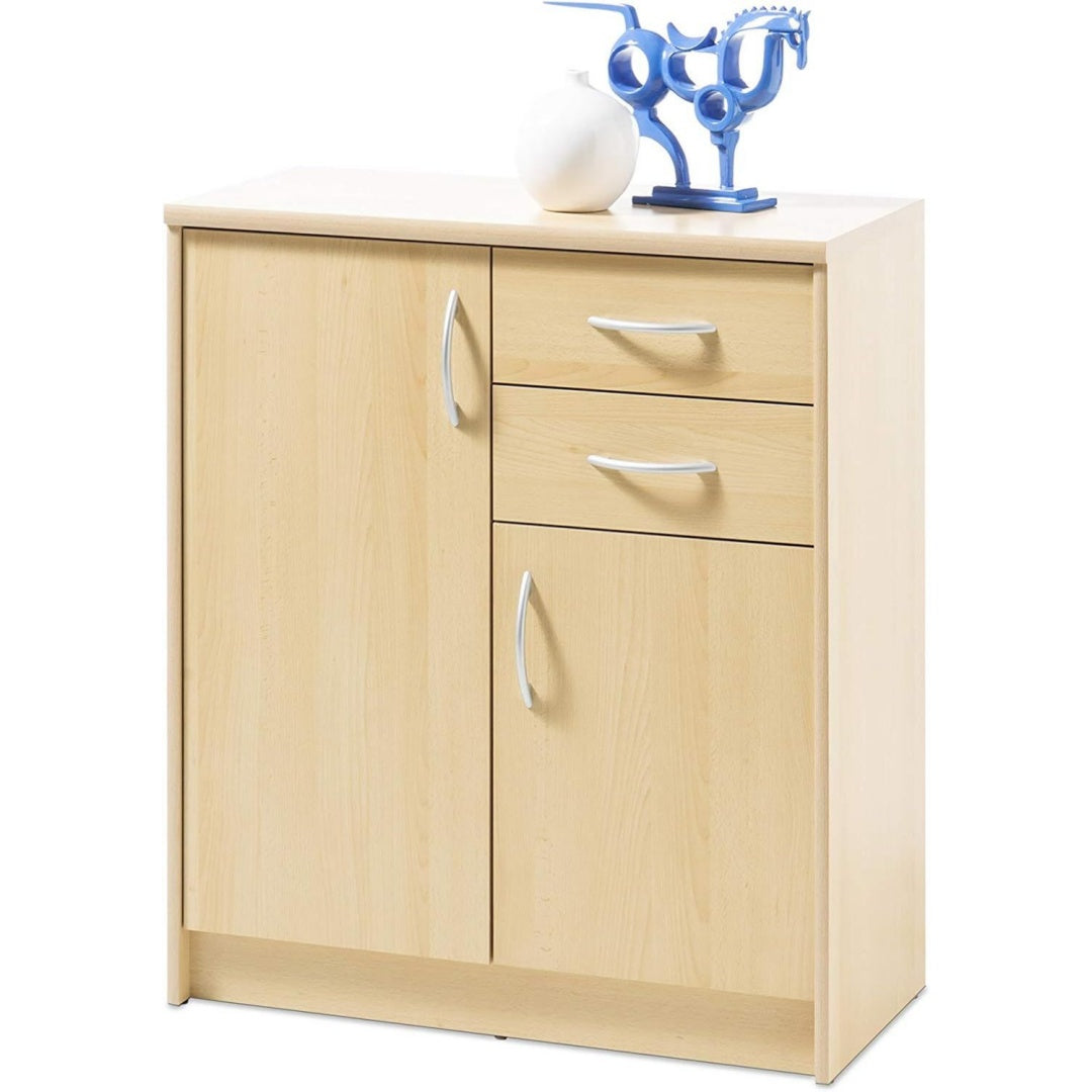 Das Sideboard nimmt mit 74 x 86 x 35 cm Gestalt an