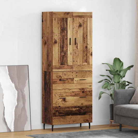 3 Schubladen praegen den Hochschrank aus Holzwerkstoff