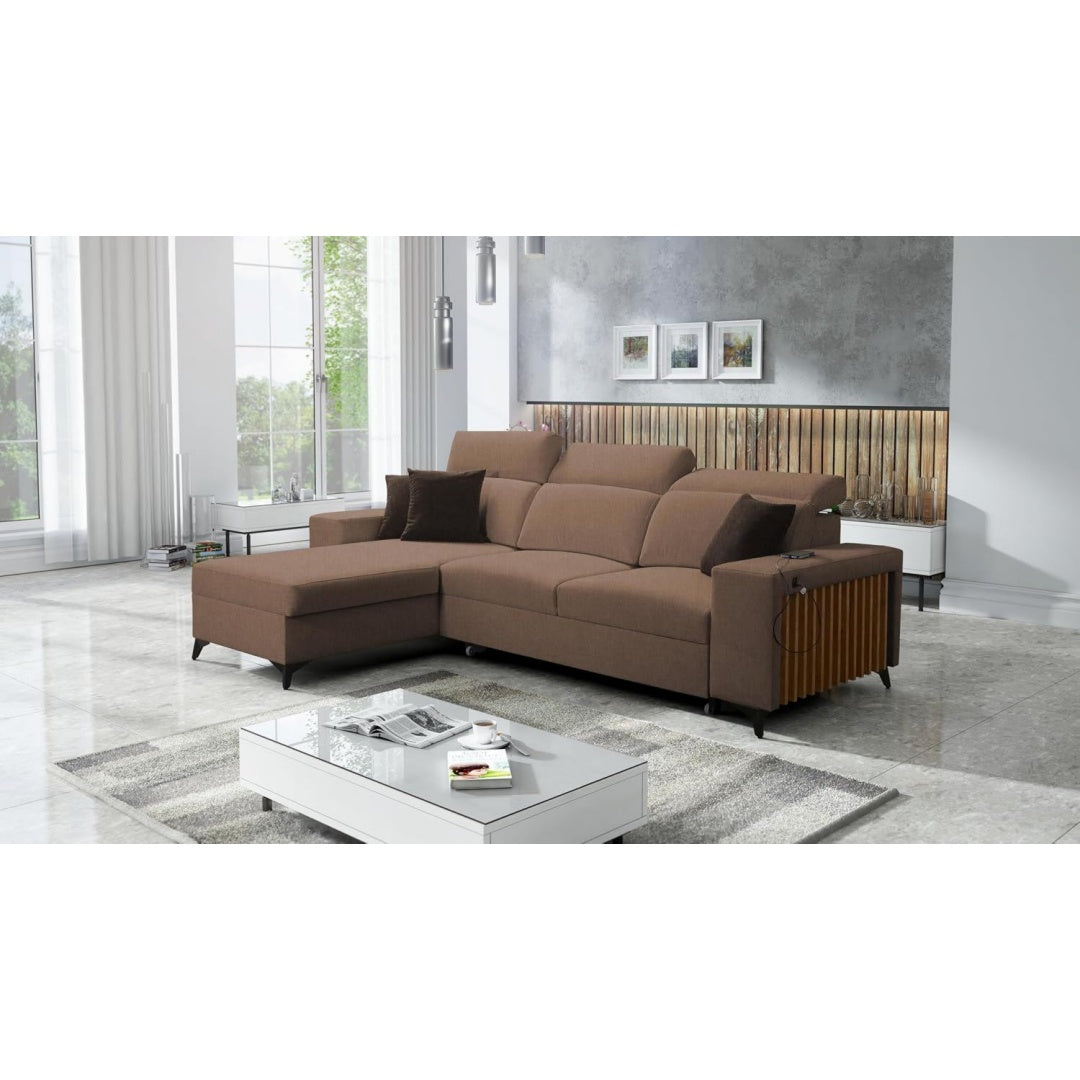 Das Sofa mit dem Akzent auf eine ausziehbare Konstruktion