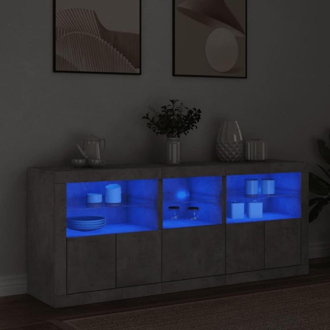 Sideboard mit den Massen 162 x 37 x 67 cm in Betongrau