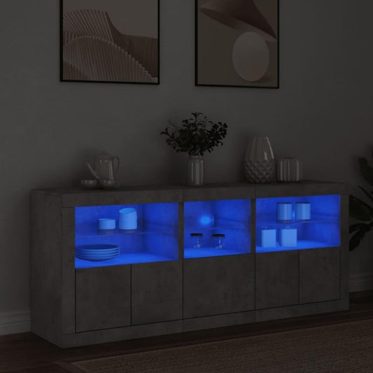 Sideboard mit den Massen 162 x 37 x 67 cm in Betongrau