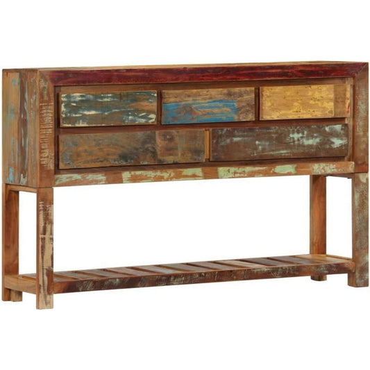 5 Schubladen praegen das Sideboard aus Massivholz