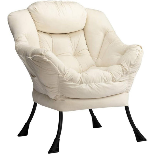 Relaxsessel aus Samt und Metall