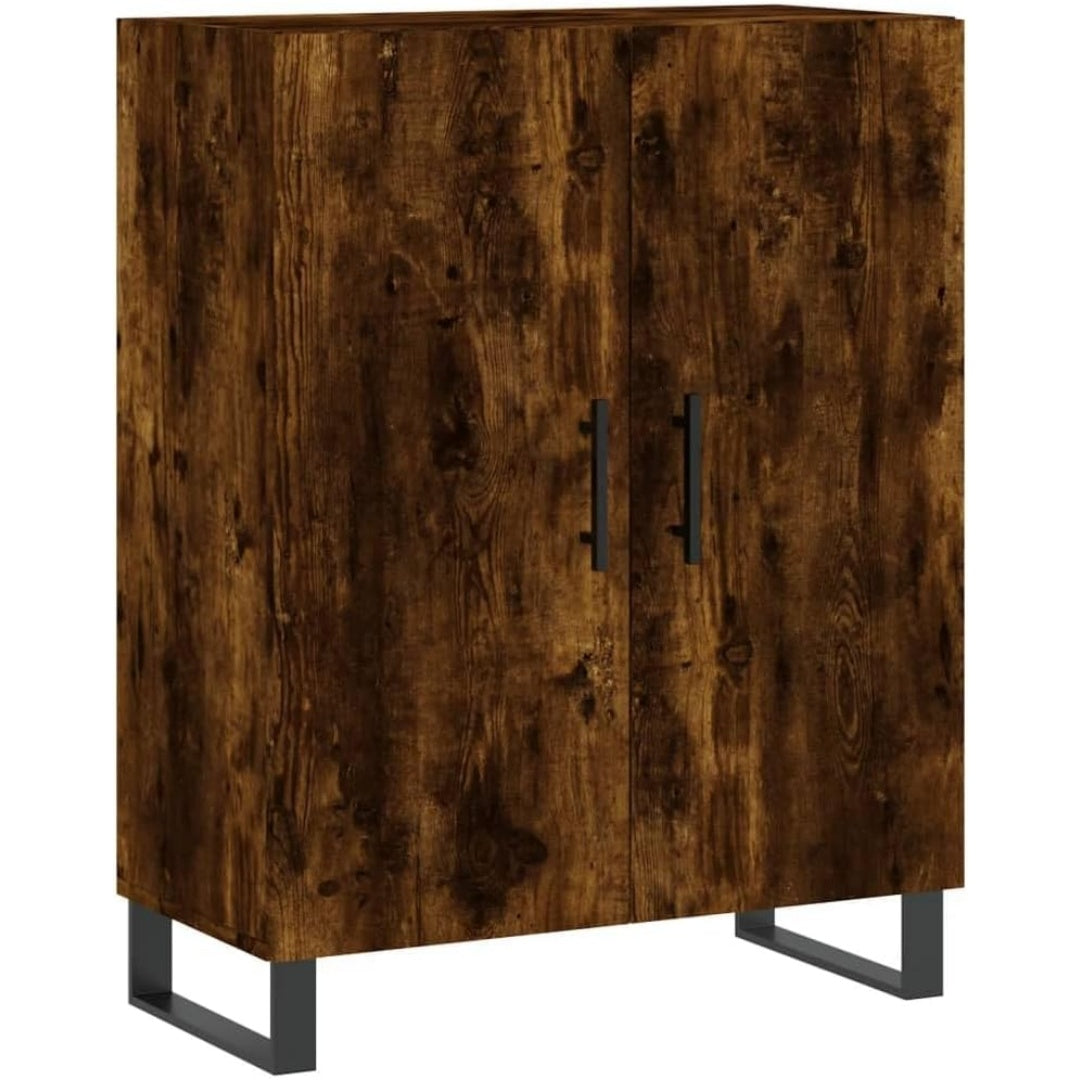 Sideboard aus Metall in Eichenbraun mit den Massen 69.5 x 34 x 90 cm