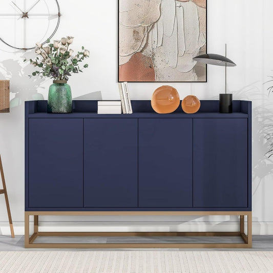 Ein Metallgestell und 4 Tueren an dem Sideboard