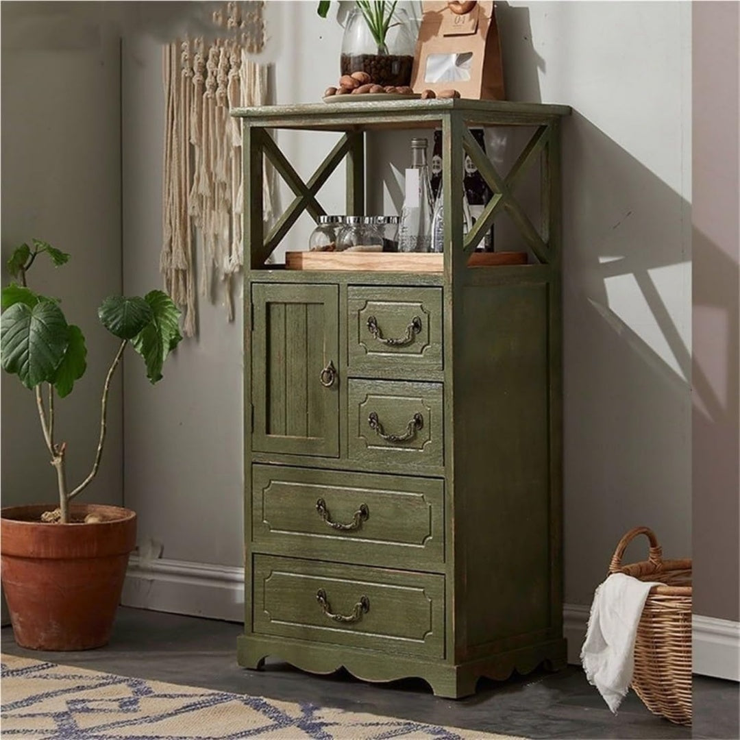 Sideboard in Gruen mit 4 Schubladen
