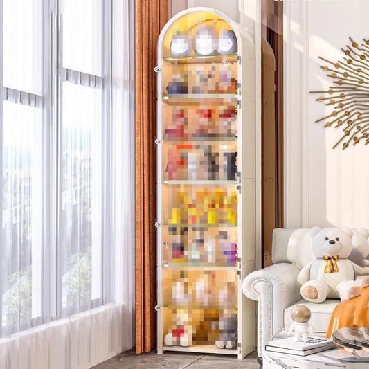 Vitrine aus Glas und Kunststoff